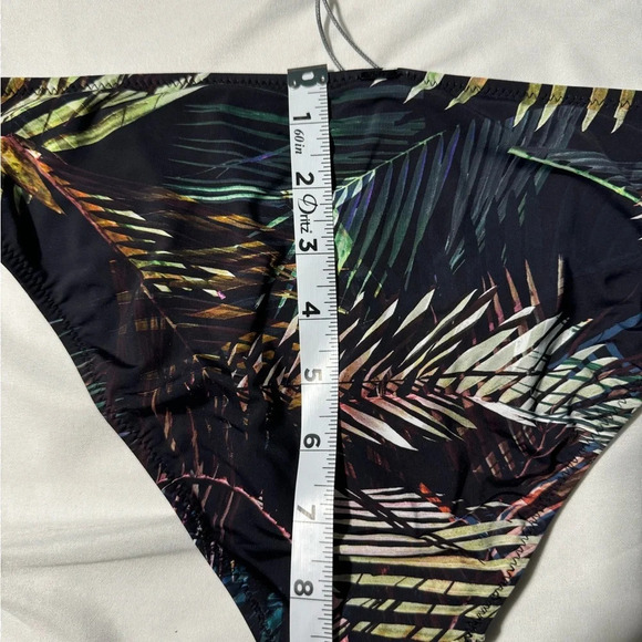 NWT Everyday Sunday Bikini Bottoms High Waited Midnight Multi colour Palm size 8 - Picture 8 of 10
